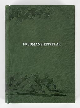 Peter Dahl, "Fredmans epistlar" (Färglitografi samt bok).