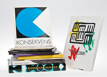 PARTI KONSTBÖCKER OCH BROSHYRER, 12 st.