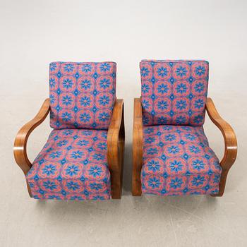 Armchairs, a pair, Art Deco, first half of the 20th century.