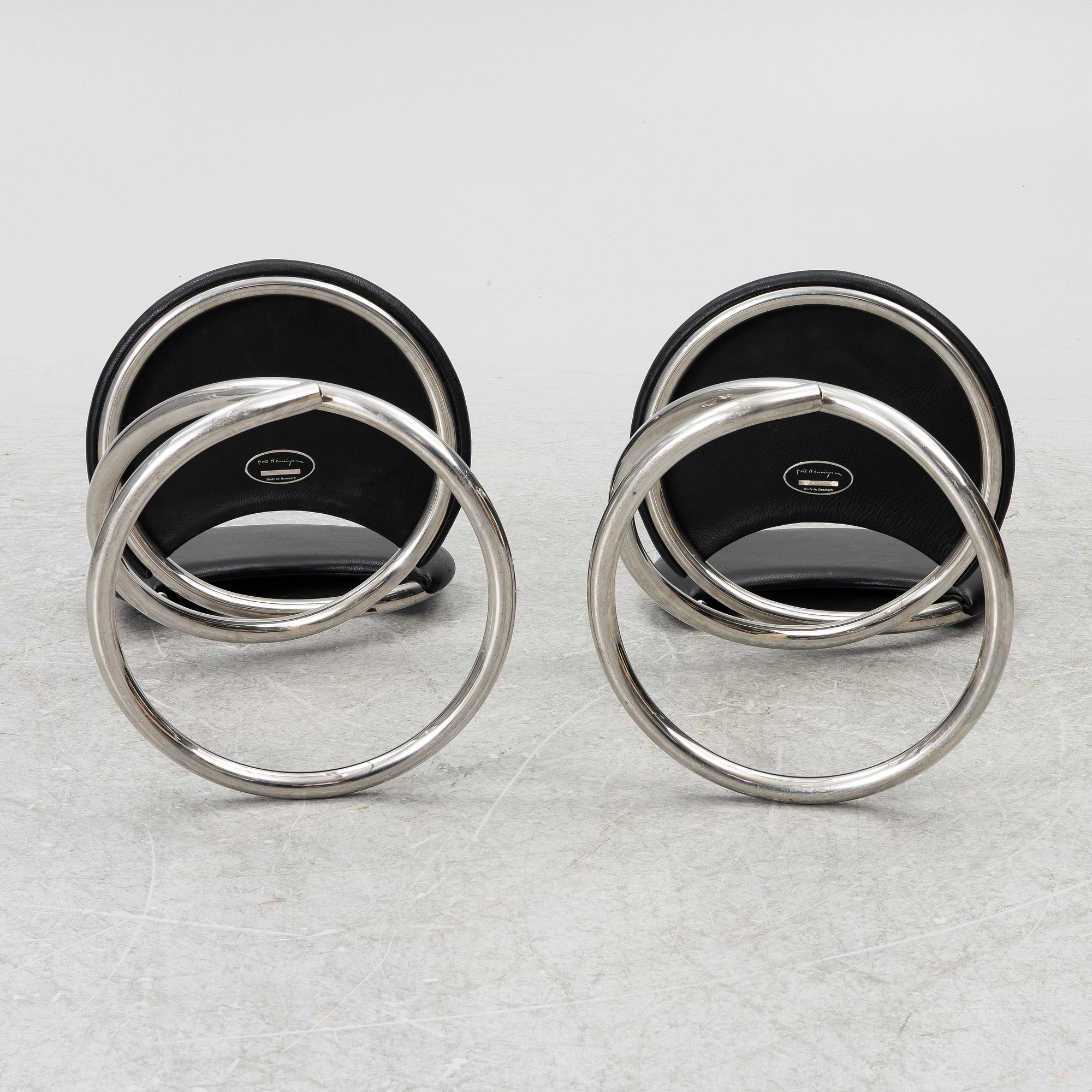 Poul Henningsen, a pair of 'Snake' chairs, Denmark.