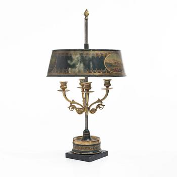 Bordslampa, sk bouillottelampa, 1800-tal.