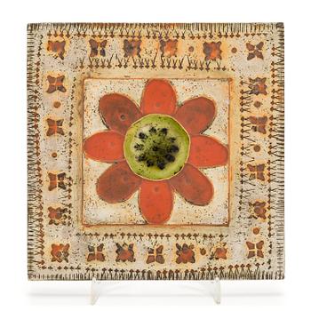 Rut Bryk, wall relief, stoneware, unsigned.