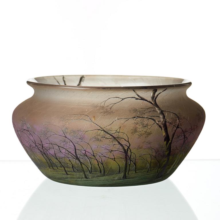 DAUM, skål, Nancy, Frankrike, jugend, ca 1900.