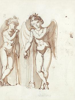 344. Jonas Åkerström, Figure composition with angel and man.
