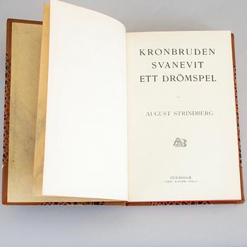 AUGUST STRINDBERGS SAMLADE VERK, 55 vol, 44 delar, Albert Bonniers förlag, Stockholm, 1913-20.