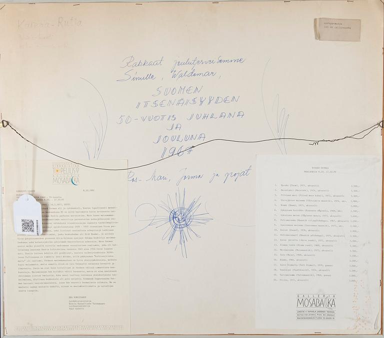 RICHARD UUTMAA, akvarell, signerad och numrerad 1967.