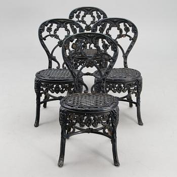 An early 20th century five piece garden suite for Porin Konepaja (Björneborgs Mekaniska Werkstad).