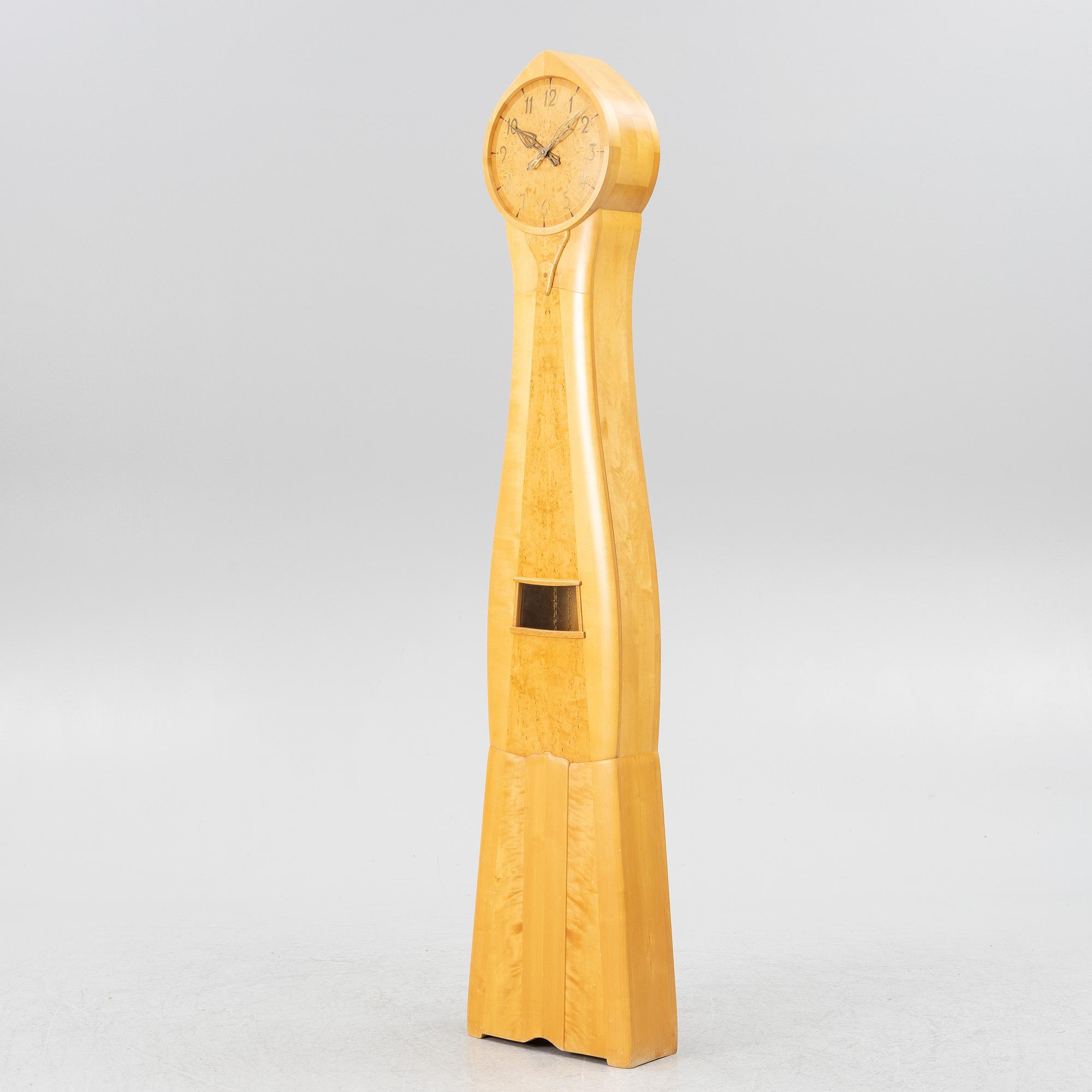 Carl Malmsten, long case clock, 'Tidlösa', late 20th century.
