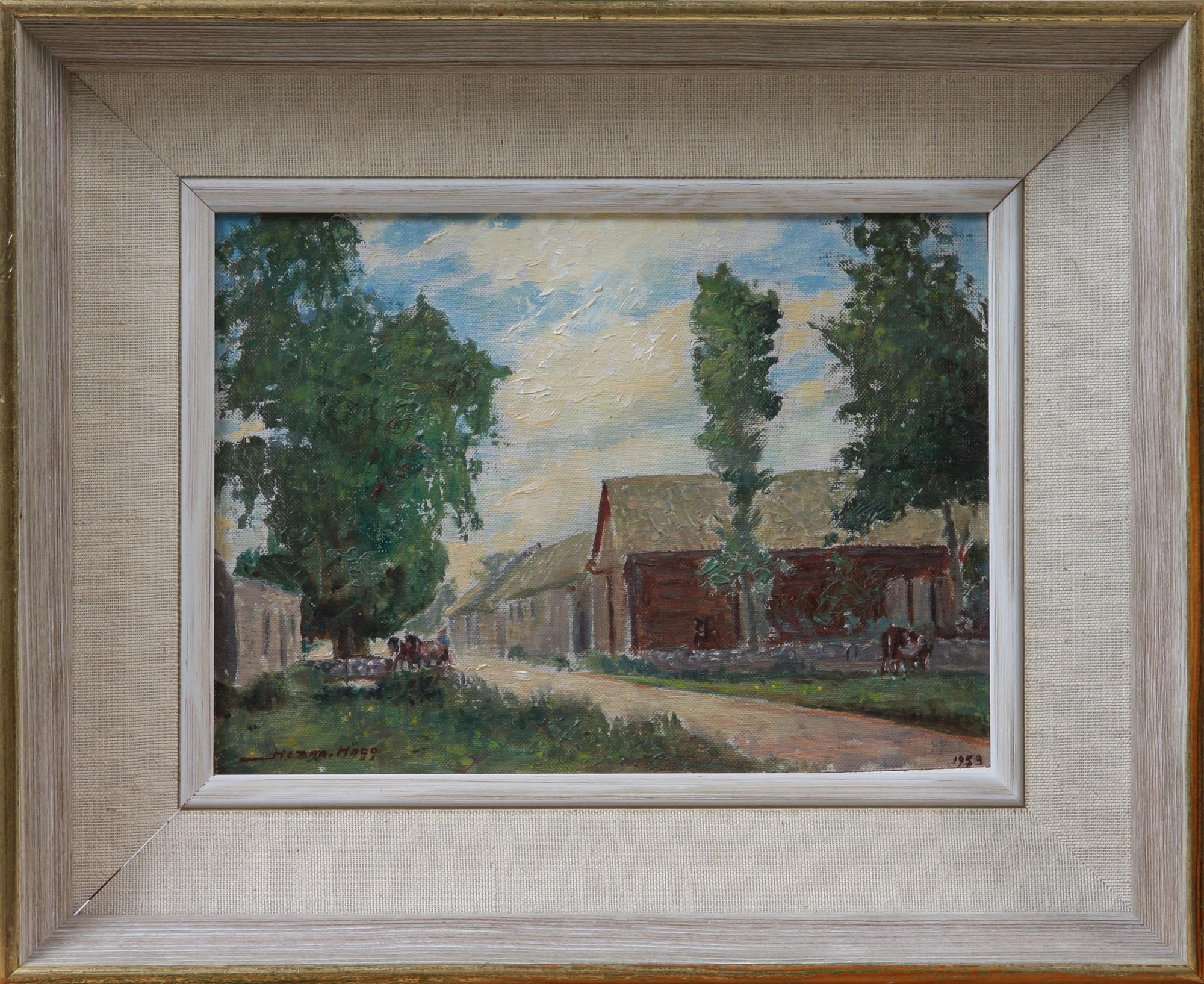 HERMAN HÄGG, olja på pannå, sign o dat 1959.