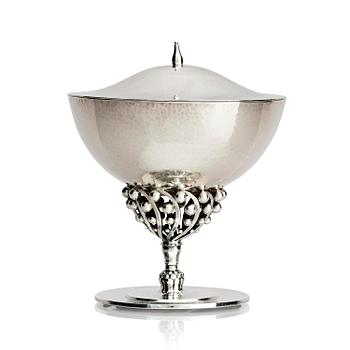 436. Georg Jensen, a sterling silver bowl with lid, design Johan Rohde, model no 43, Copenhagen after 1945.