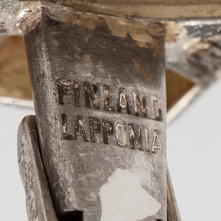 Björn Weckström, cufflinks, "Scenery on Luna", silver, Lapponia 1983.