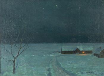 Bengt Hedberg, olja på duk, signerad, daterad 1918.