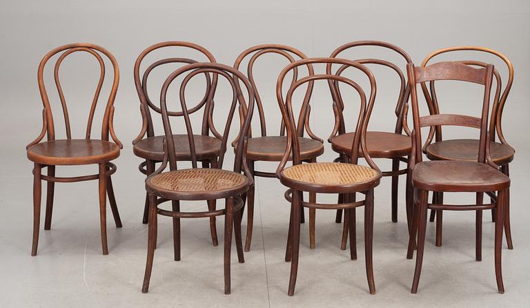 STOLAR, 8 st, bl a 4 Thonet, 2 Kohn. 1900-tal.