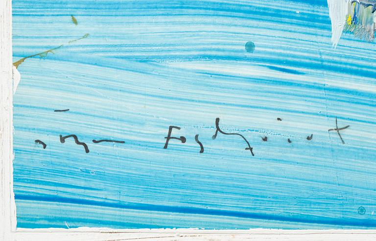 JÖRGEN FOGELQUIST, olja på pannå, signerad.