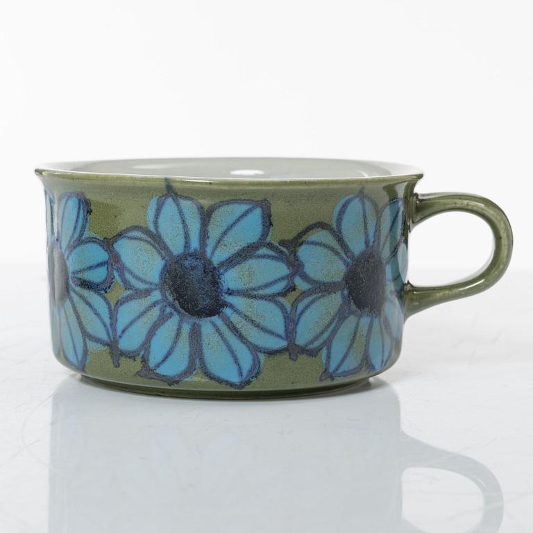 Hilkka-Liisa Ahola, tekoppar med fat, 4 st, Arabia, Finland.