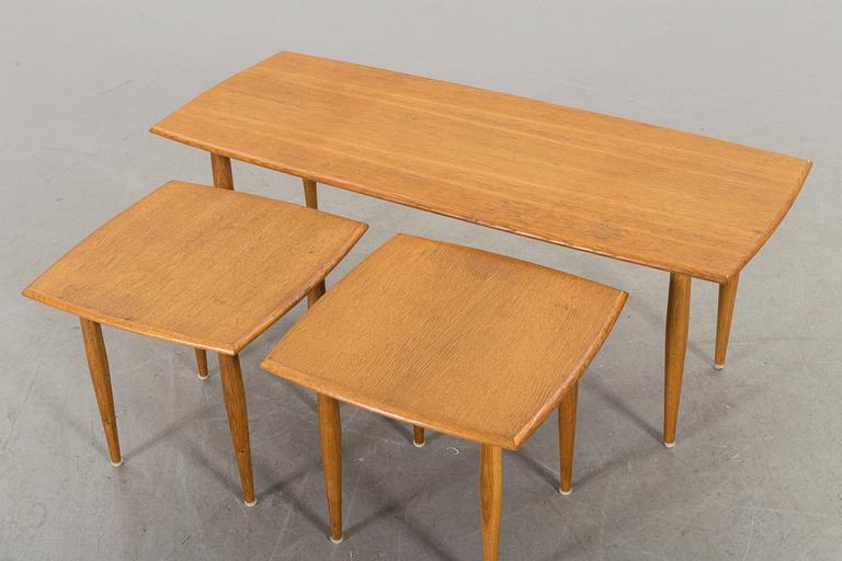 A NEST OF 3 TABLES, second half of 20th century.