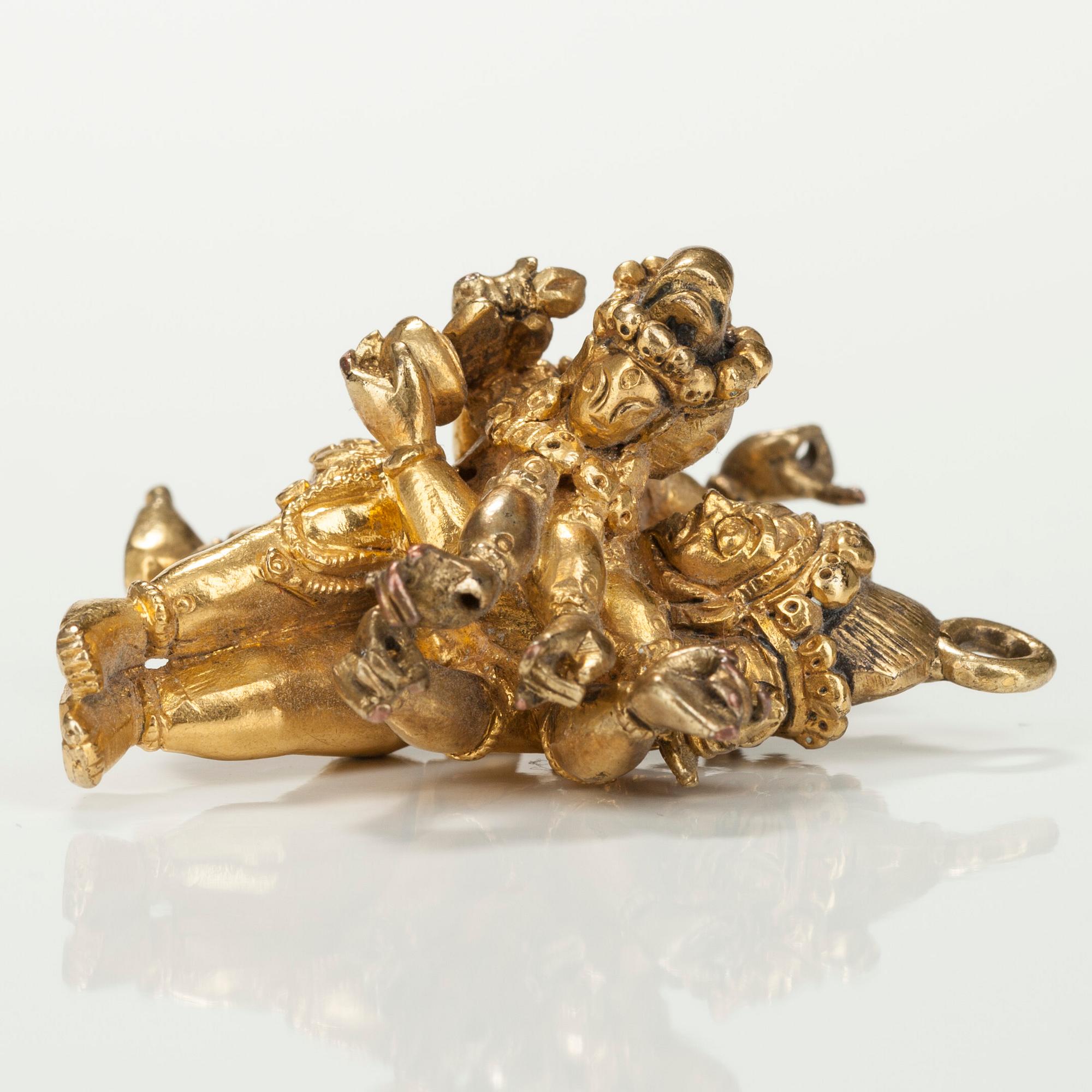 HÄNGE, förgylld brons, buddhistiskt, Indien 1700/1800-tal.
