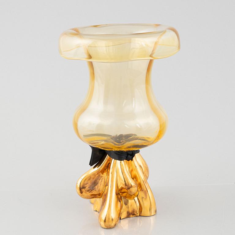 Åsa Jungnelius, a 'Sugar Dandy Grande' glass goblet, Kosta Boda.