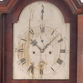 A longcase clock, William Allan, London, 18th century.