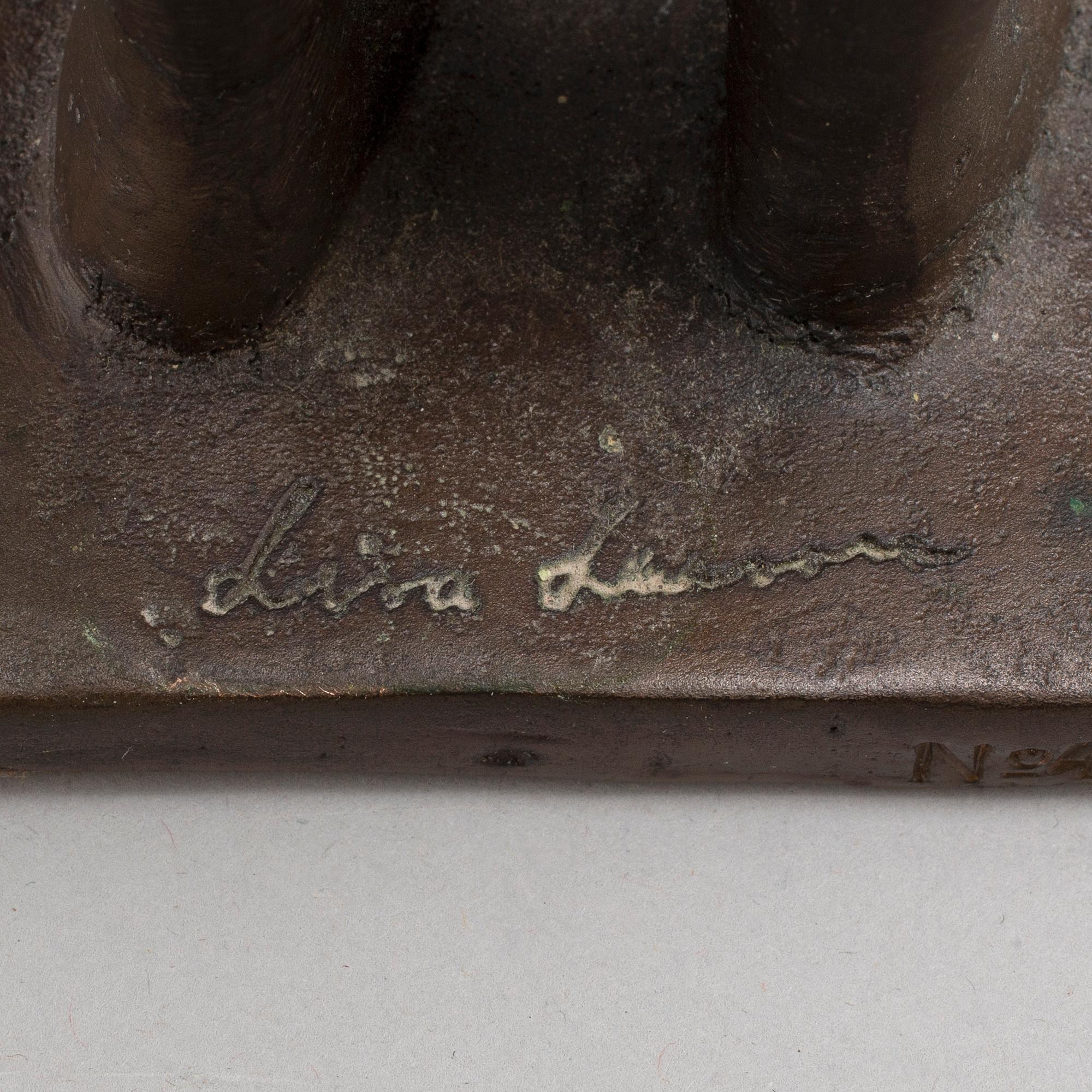 LISA LARSON, skulptur, brons, signerad och numrerad No 487.