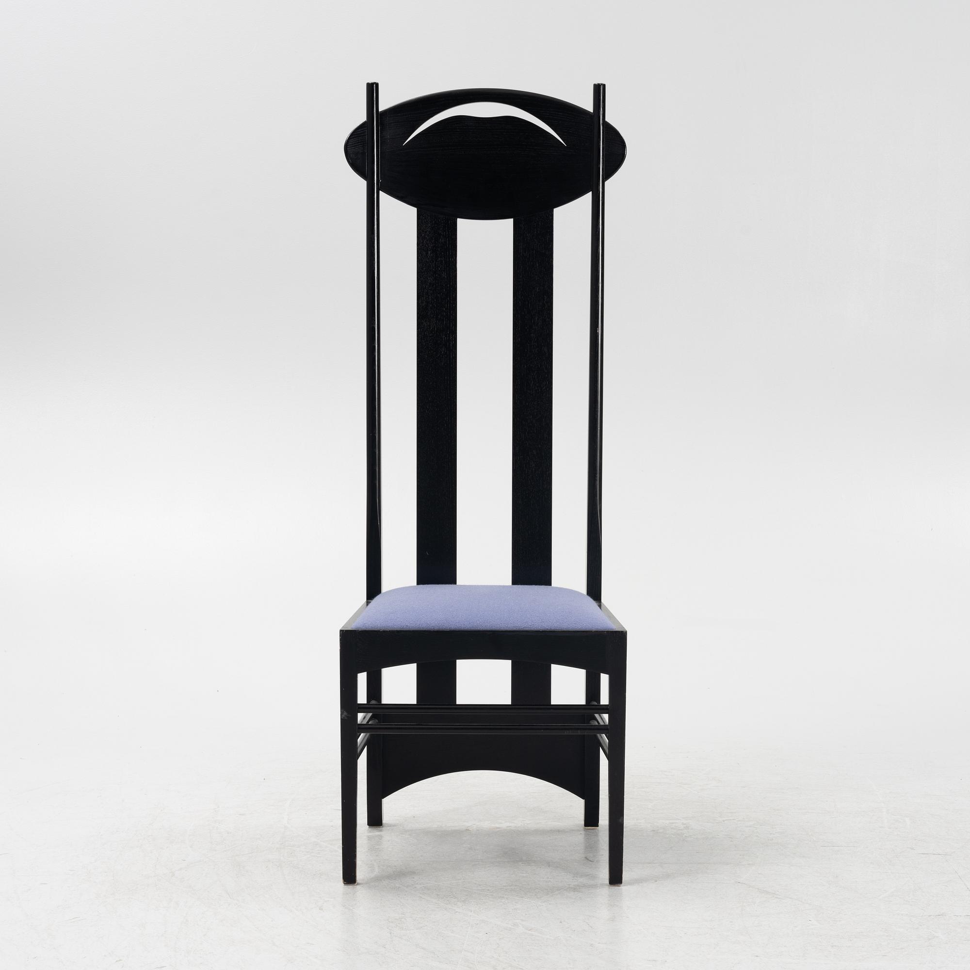 Charles Rennie Mackintosh, an 'Argyle' chair, Cassina.