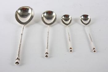 SKEDAR,4 st, silver, Ryssland, 1800-talets andra hälft.