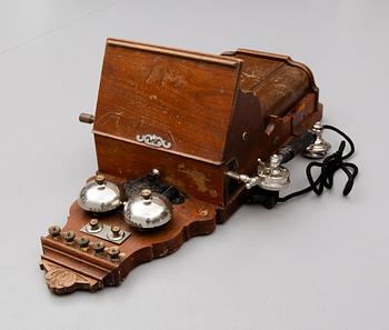 VÄGGTELEFON, LM Ericsson, Stockholm, tidigt 1900-tal.