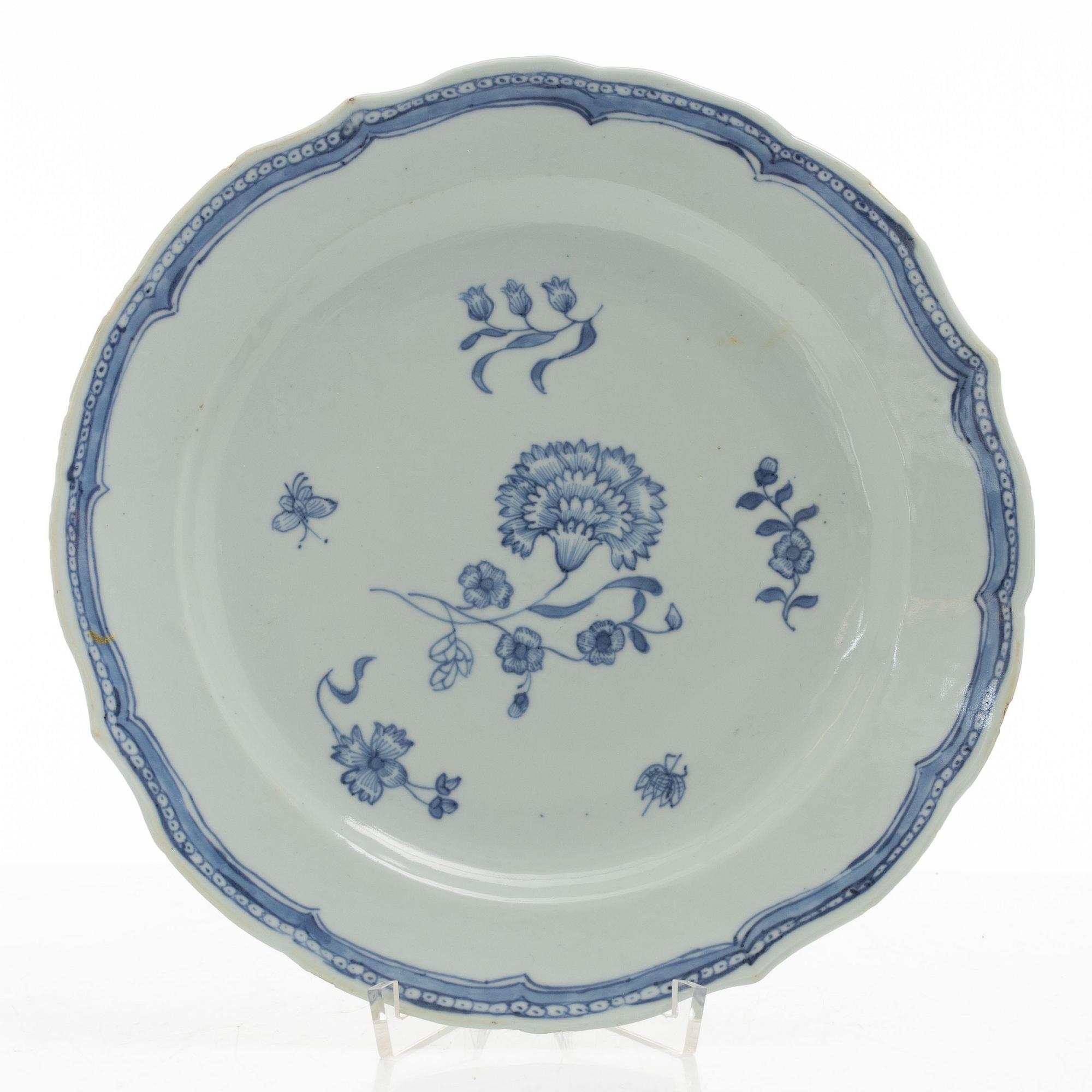 Servisdelar, 13 st, kompaniporslin, Kina, Qingdynastin, Qianlong (1736-95).