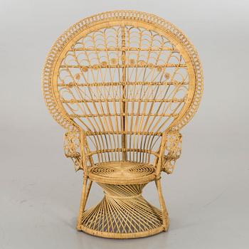 A 20th century wicker chair.