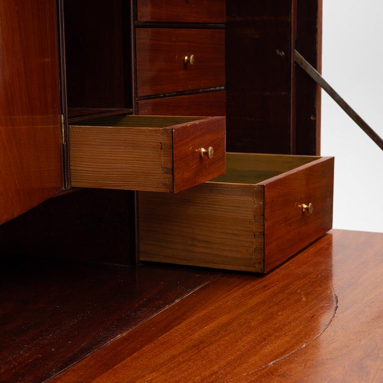 Secretary, late Gustavian, late 18th century, signed.