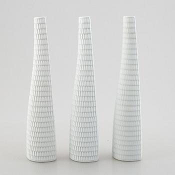 Stig Lindberg, seven "Reptil" vases and bowls, Gustavsberg, Sweden, 1953-63.
