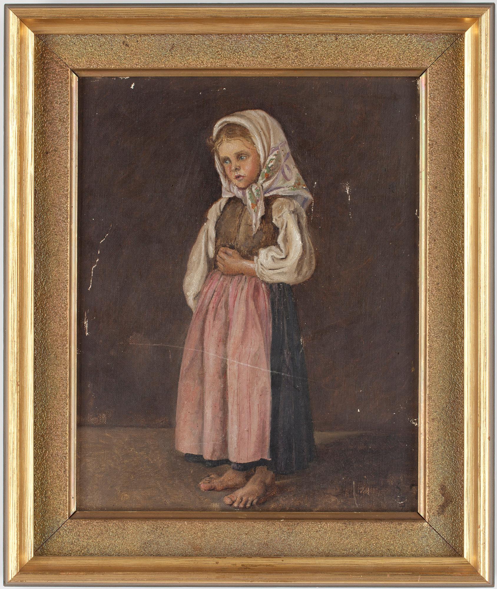 EMELIE MUNDT, tillskriven, olja på pannå, otydligt daterad.