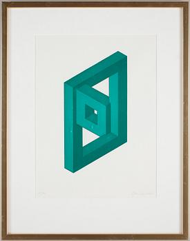 OSCAR REUTERSVÄRD, färglitografier, 2 st, sign o numr 65/90.