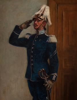 Gustaf Cederström, 'Hästgardeskorpral' (Calvalry officer).