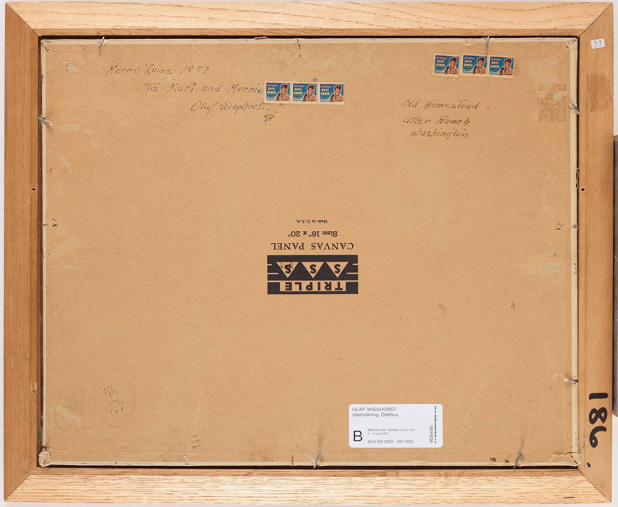 Olaf Wieghorst, "Old Homestead - Utter Ranch Washington".