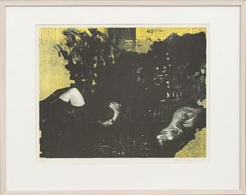 OLA BILLGREN, lithograph in colours signed dated and numbered 81 64/100.