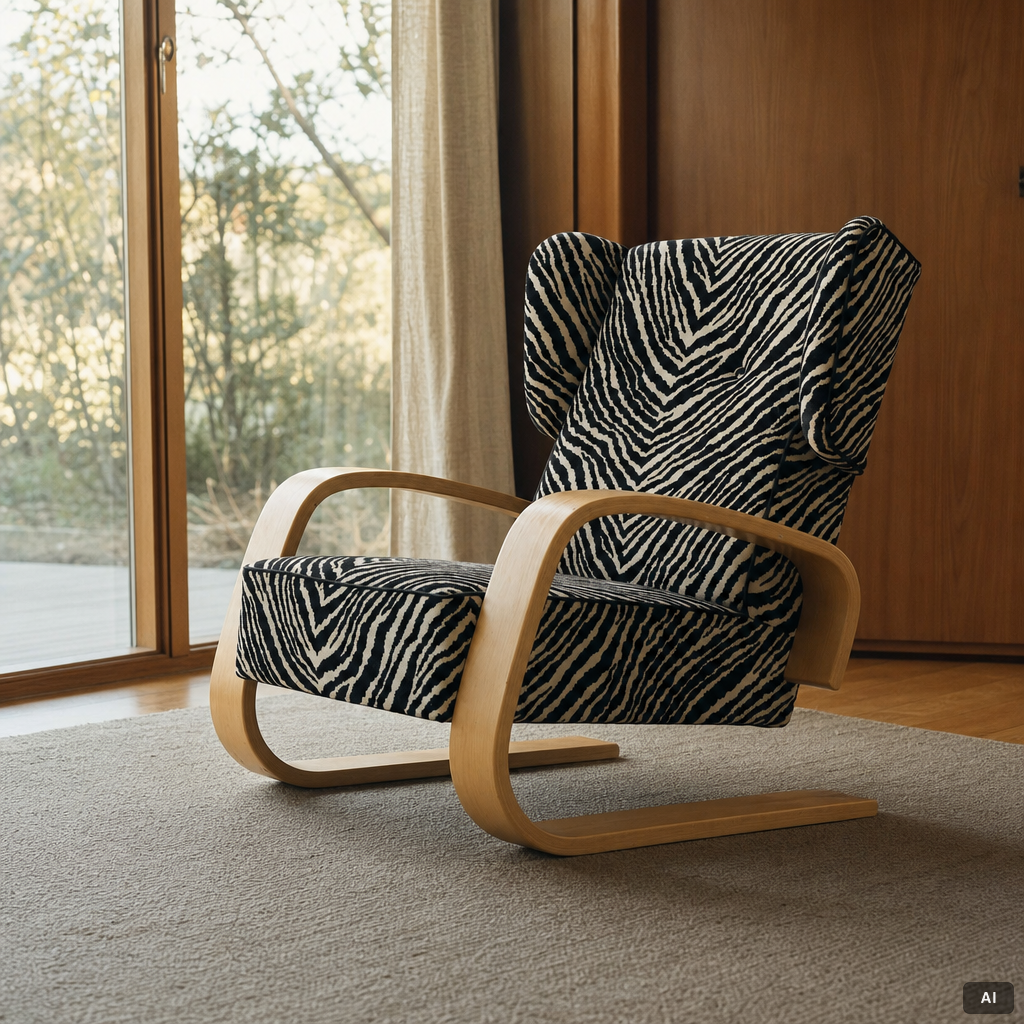Alvar Aalto, fåtölj, modell 34 Tank, Artek, Finland, 2000-tal.