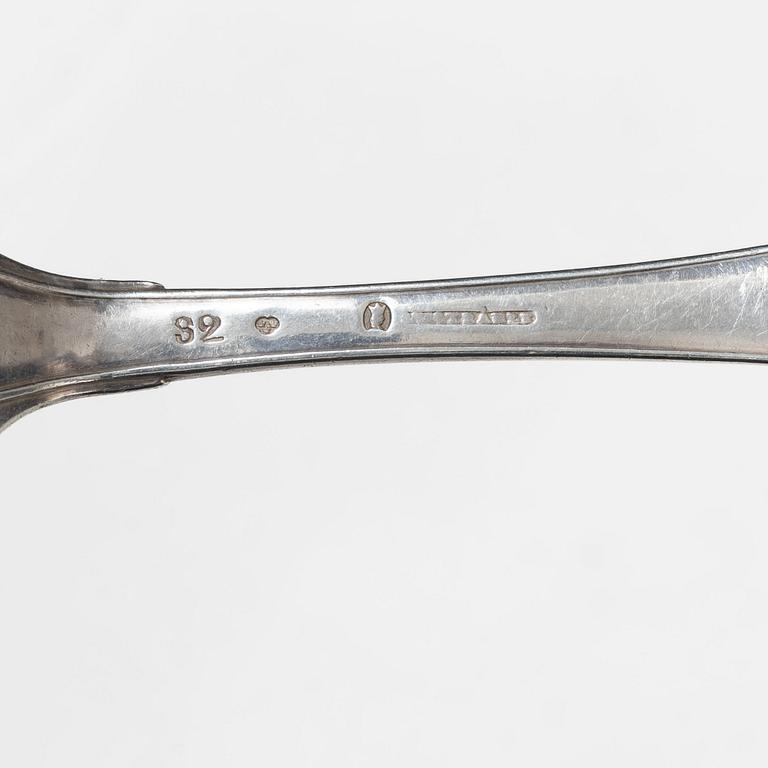 A set of Swedish 19th Century silver spoons (14 pieces).