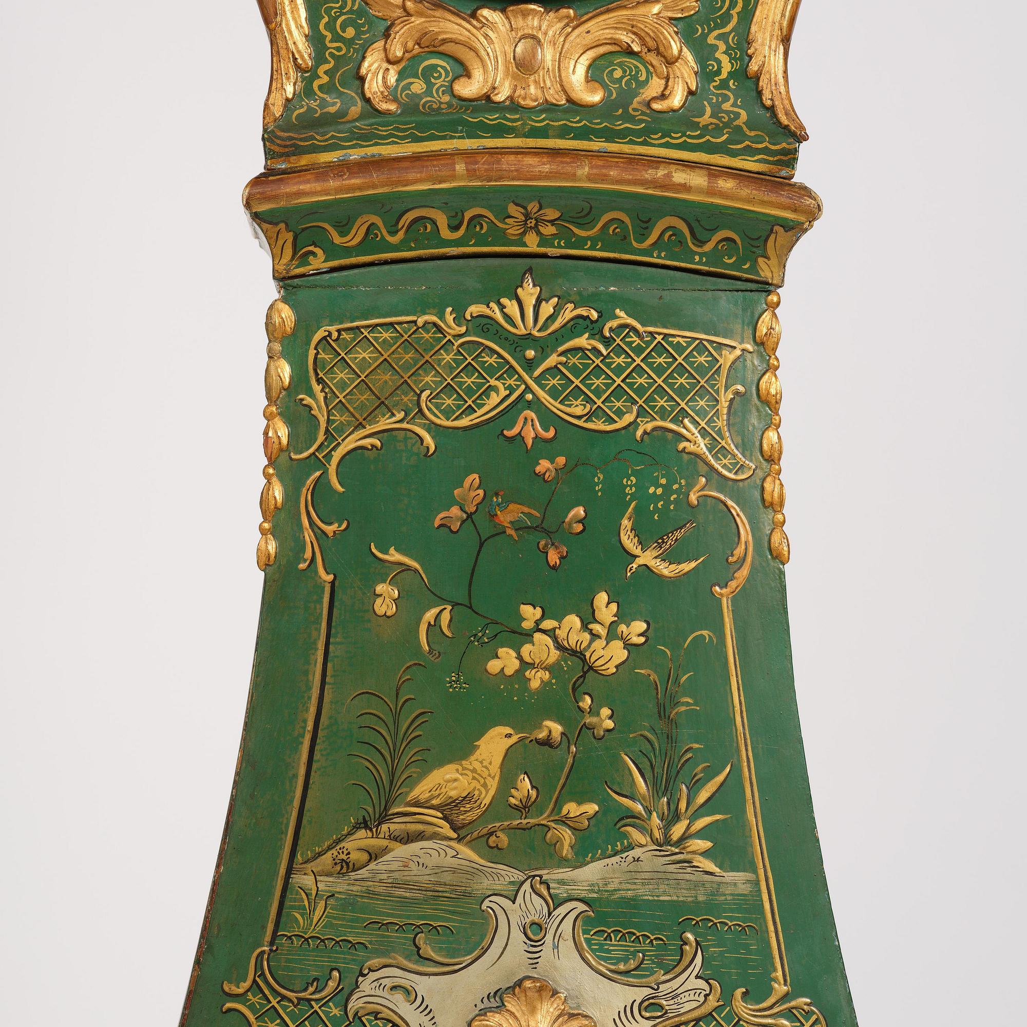 A rococo longcase clock by P. Ernst (watchmaker in Stockholm 1753-84).