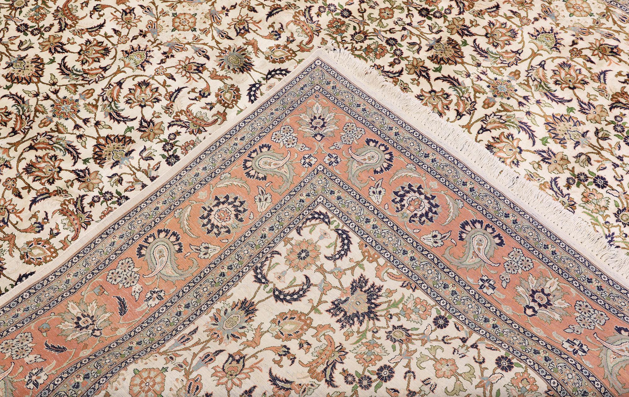 Carpet, Silk Kashmir, 337 x 242 cm.