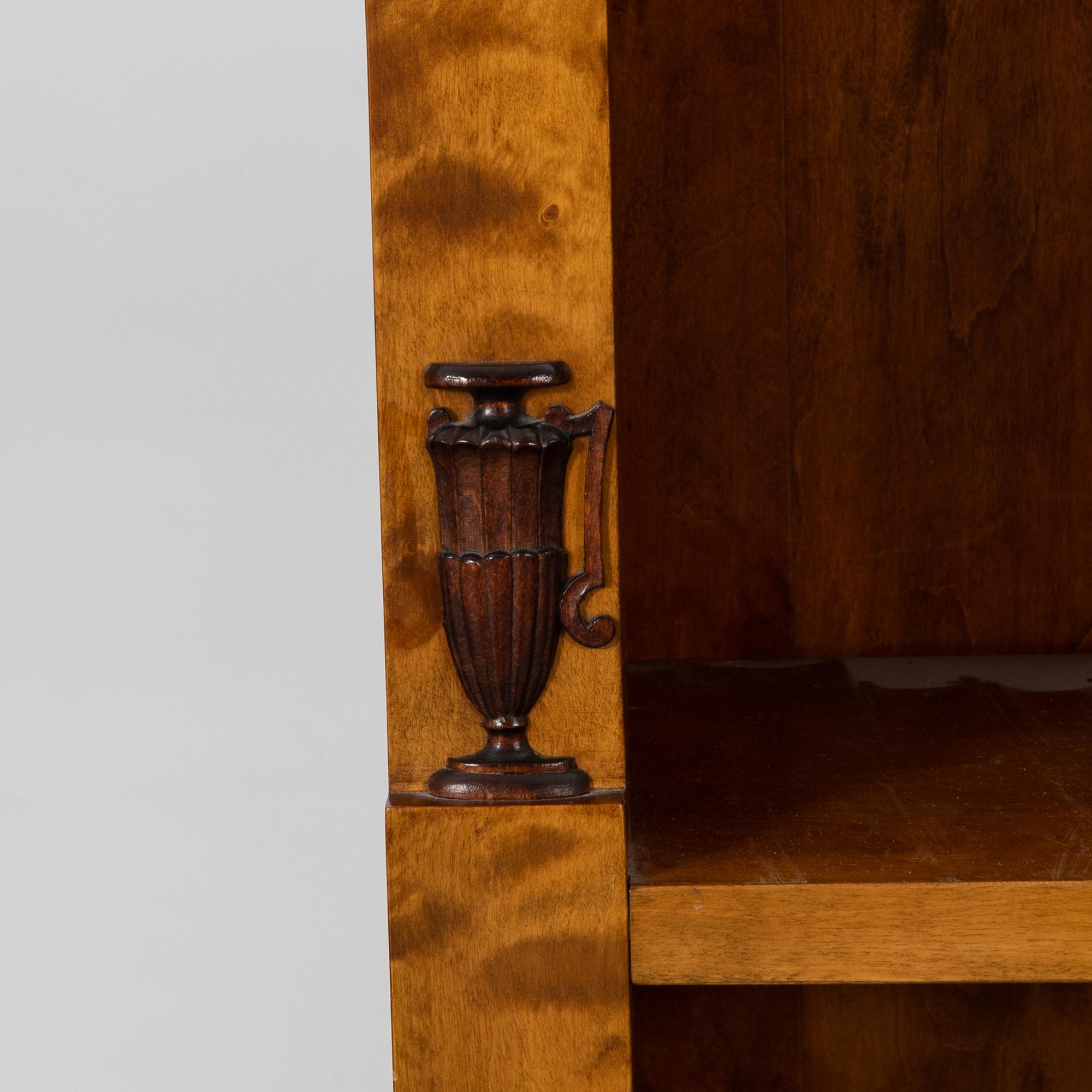 Bookcase, 1 pair, Empire style, circa 1900, possibly Baltic region.