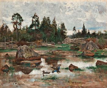 Bruno Liljefors, "Uppländskt landskap" (Landscape from Uppland).