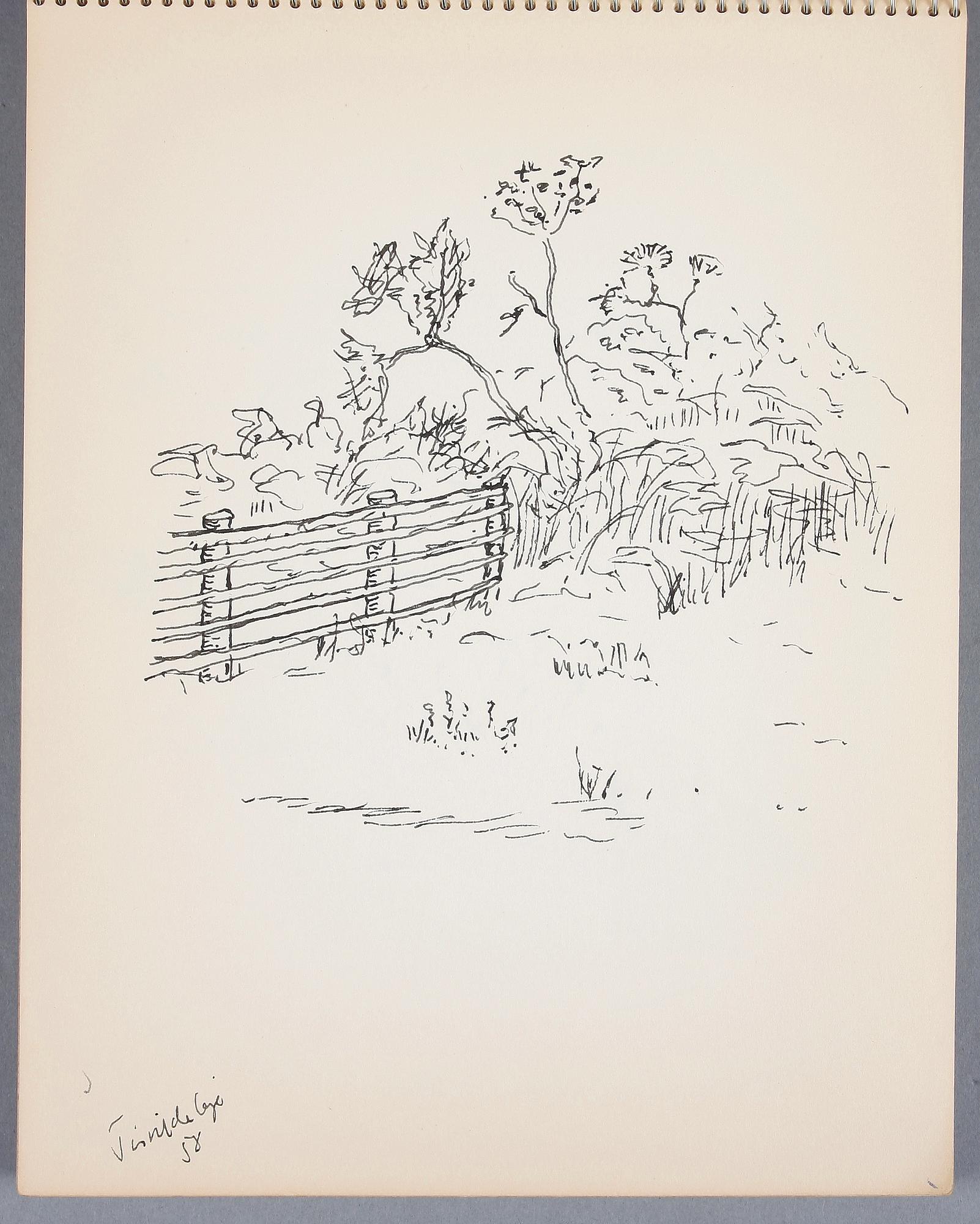 GUSTAF MUNTHE, block med teckningar, 5 st, mest krita och tusch, delvis sign.