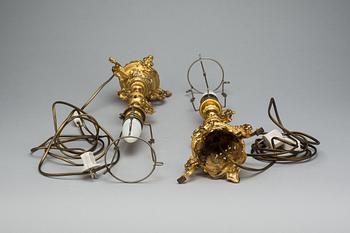 BORDSLAMPOR, ett par, 1900-tal.