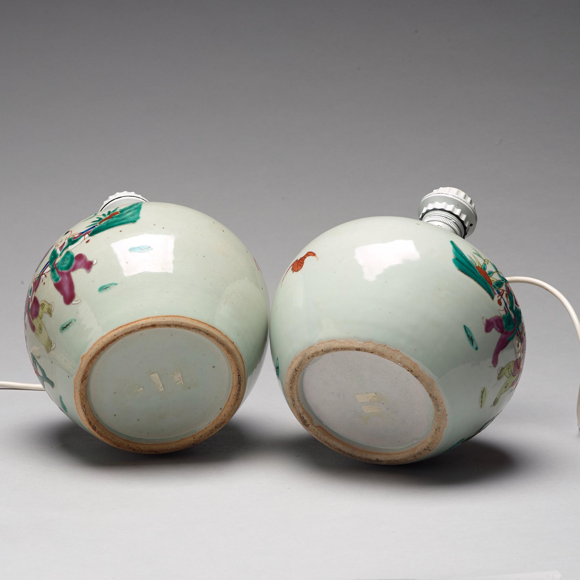 Two Chinese famille rose jars, circa 1900.