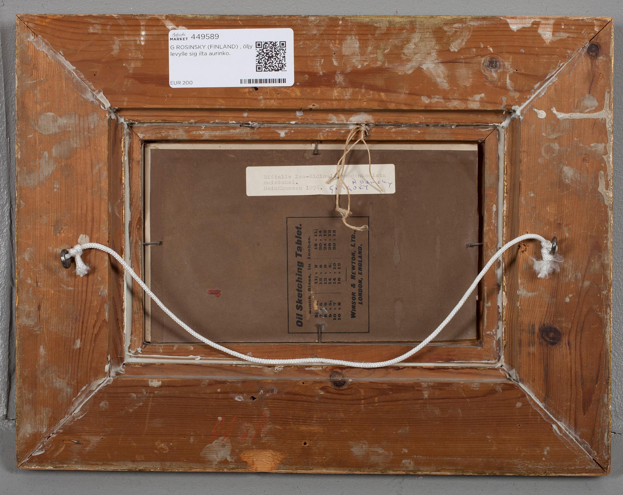 GRIGORY ROSINSKY, olja på skiva, signerad.