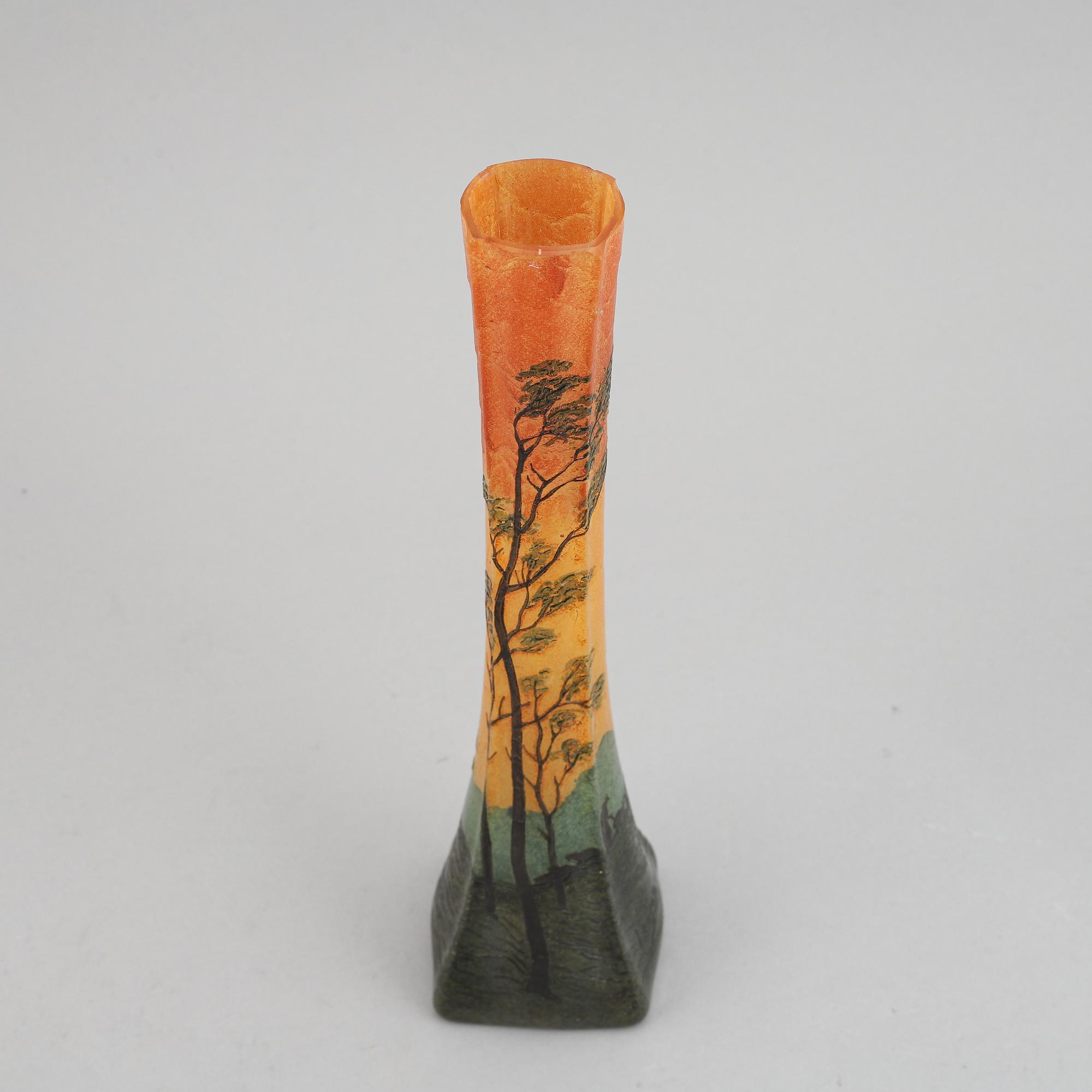 Legras & Cie, an Art Noveau glass vase, Saint-Denis, France.