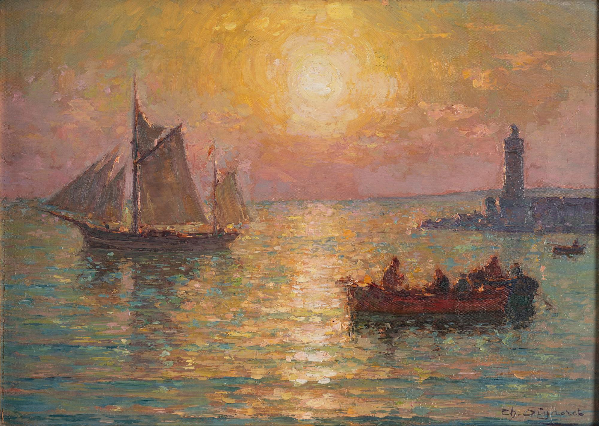 CHARLES LOUIS SIGNORET, oil on canvas, signed.