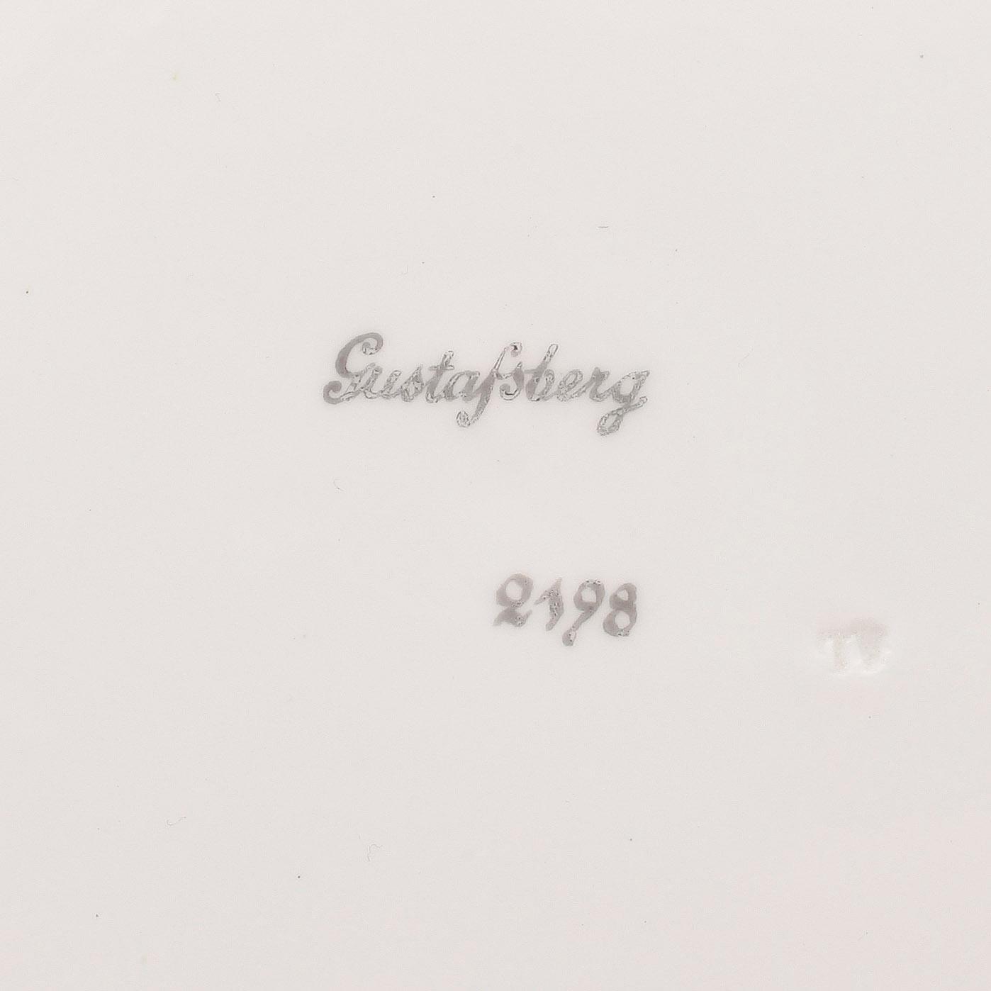 SERVISDELAR, 54 delar, Gustavsberg, tidigt 1900.