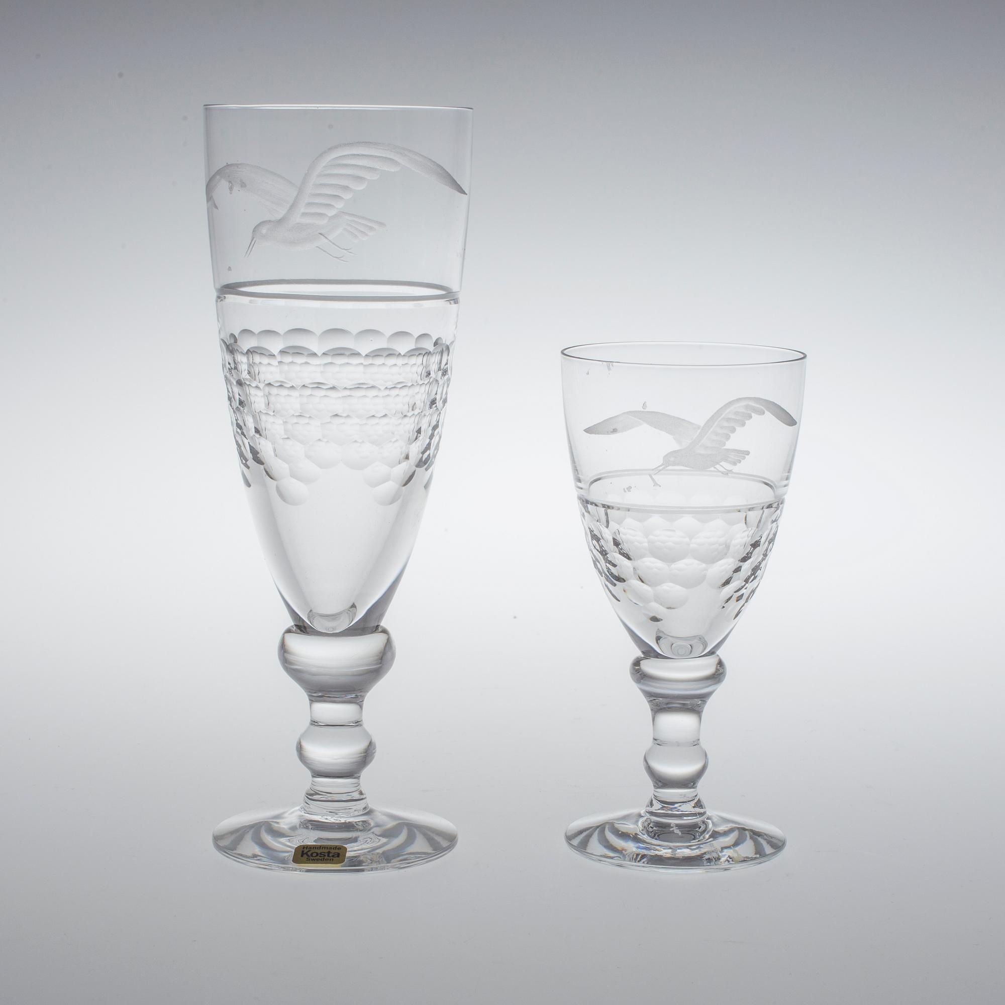 SERVISGLAS, 8 stycken, Kosta.